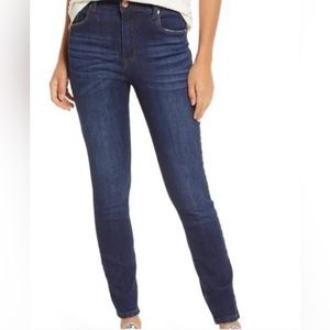 SEE THRU SOUL High Rise Ankle Skinny Jeans Dark Wash 5 Pockets Size 30